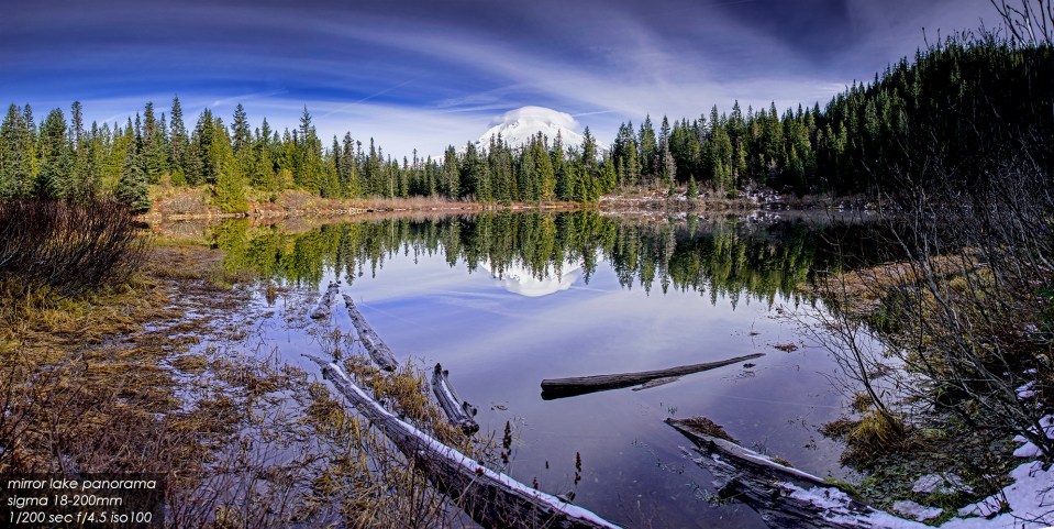 mirror lake, mt hood national forest